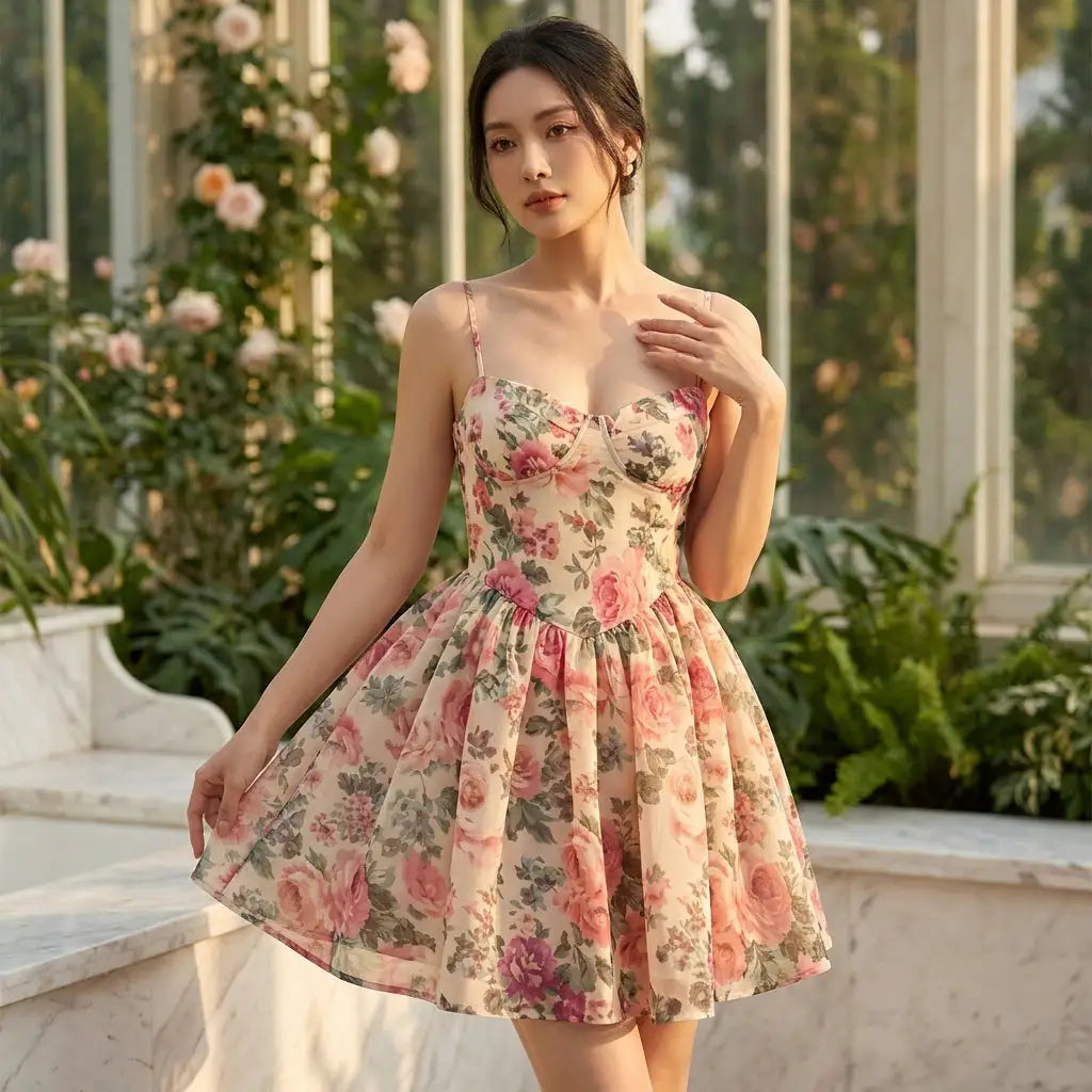 Dusty Rose Mini Dress