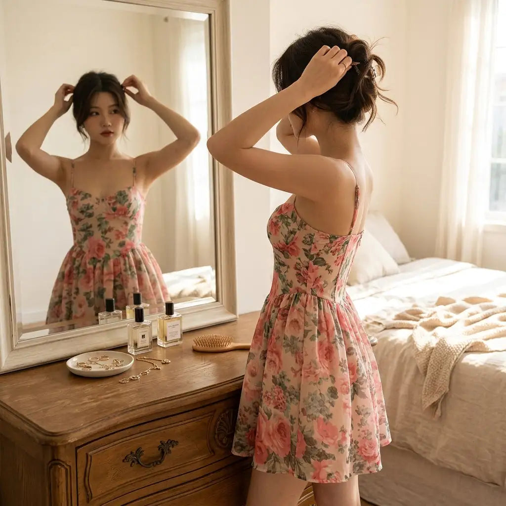 Dusty Rose Mini Dress